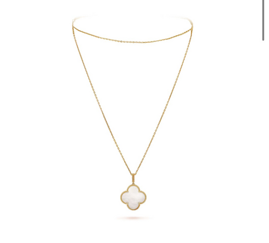 LONG NECKLACE CLOVER  (18K YELLOW GOLD PLATED)